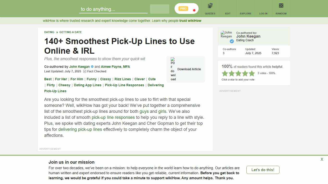 140+ Smoothest Pick-Up Lines to Raise Your Flirting Game